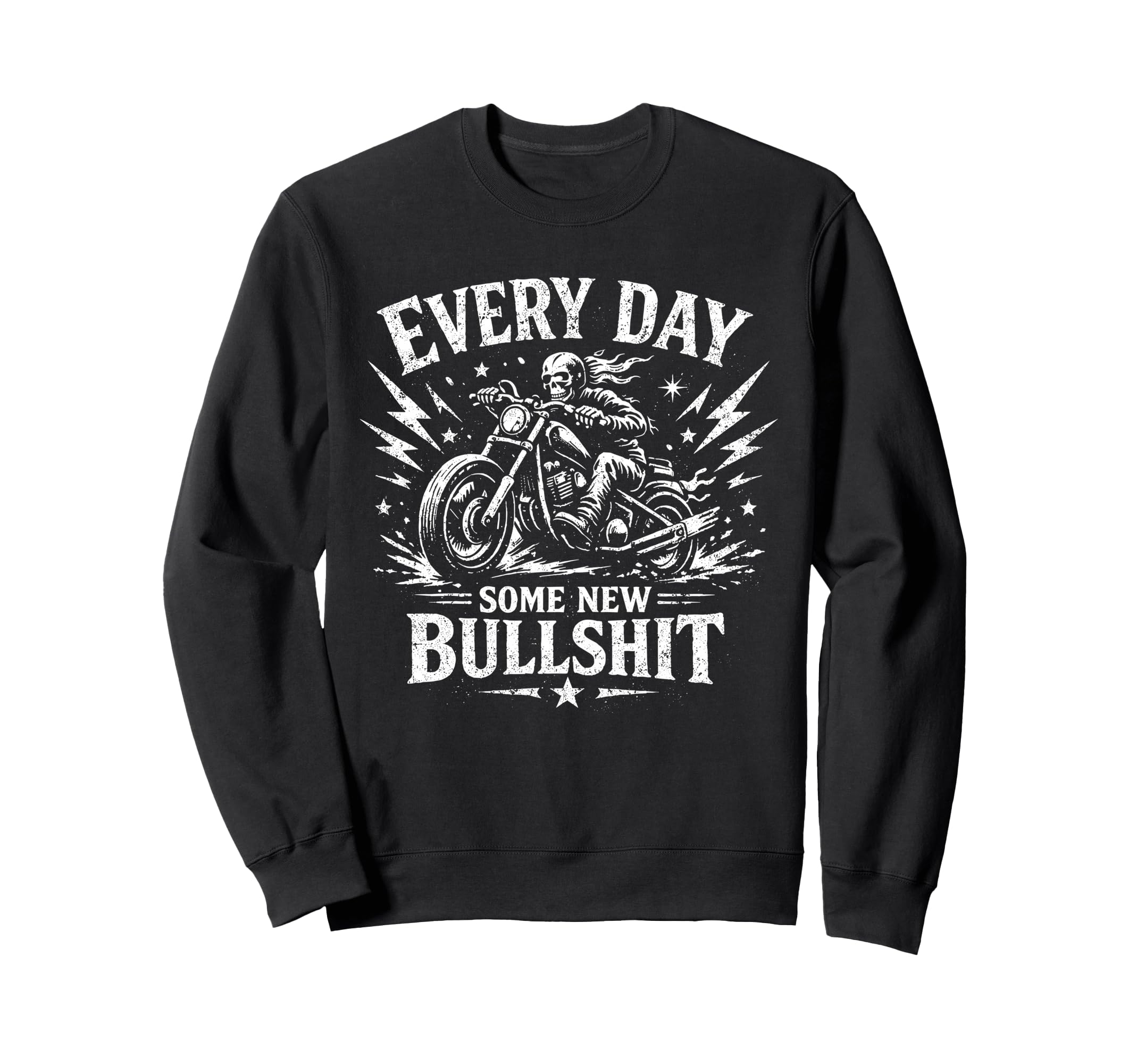 Skeleton Biker Edgy Motorcycle Biker Sweatshirt - Novelty Apparel Unisex - T-Shirt, Sweatshirt, Hoodie