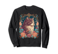 Beautiful Art Nouveau Cat Artistic Sweatshirt - Minimalist Print Unisex - T-Shirt, Sweatshirt, Hoodie