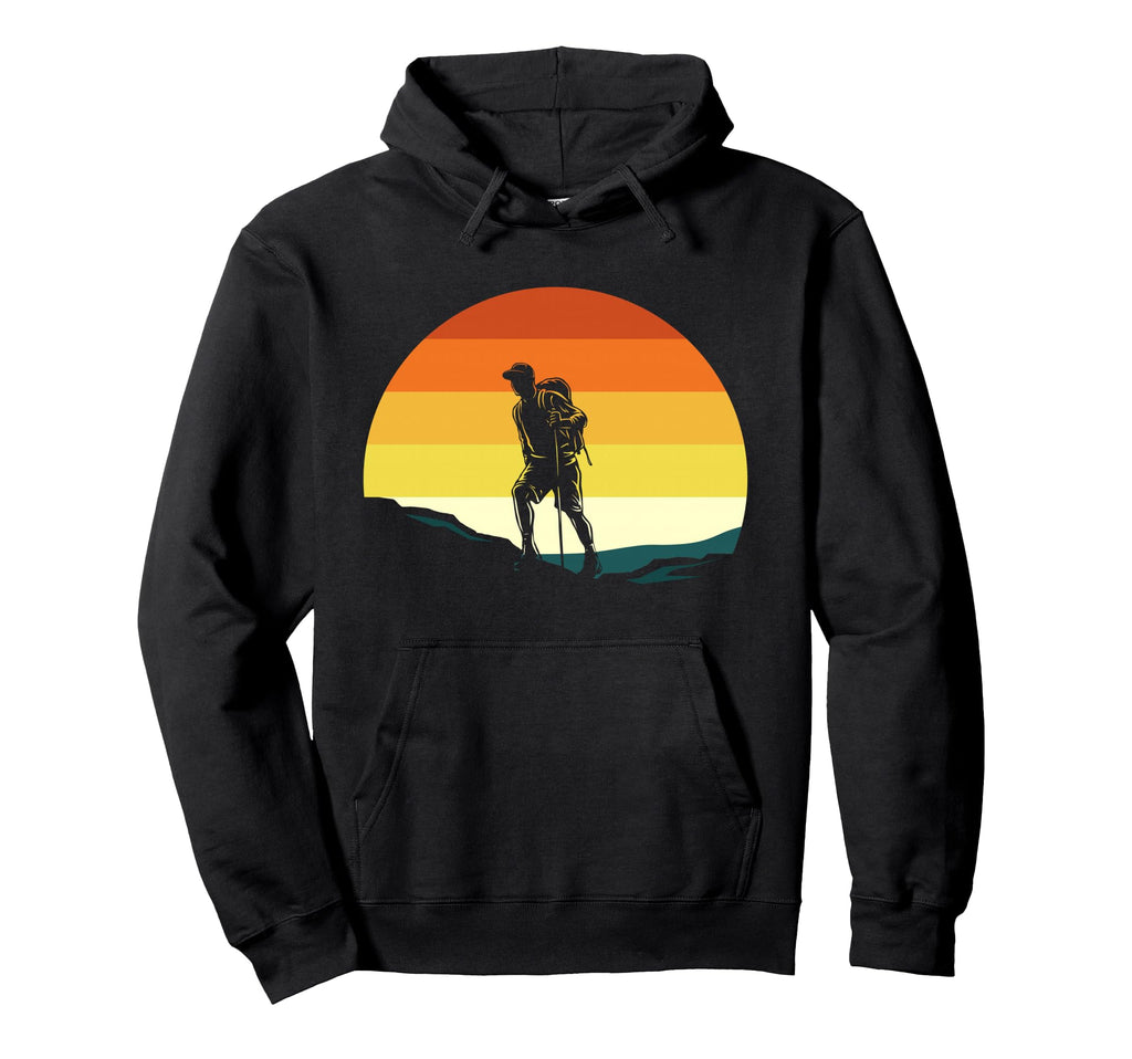 Hiking Hiker Sunset Hoodie - Graphic Print Unisex - T-Shirt, Sweatshirt, Hoodie