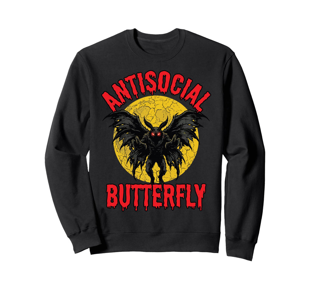 Cryptid Cryptozoology Mothman Sweatshirt - Minimalist Print for Adults - T-Shirt, Sweatshirt, Hoodie