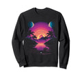 Vaporwave Solar System 80S Sweatshirt - Casual Everyday Wear Unisex - T-Shirt, Sweatshirt, Hoodie