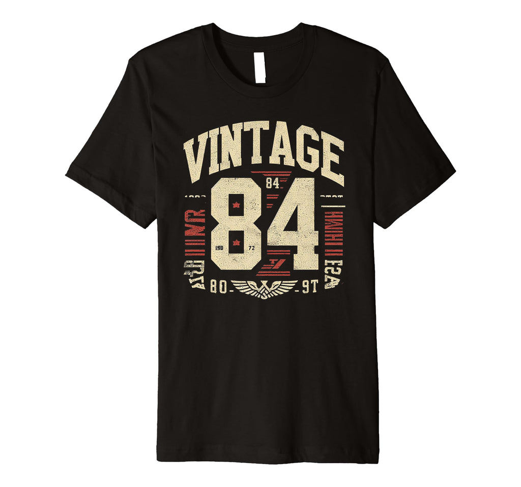 1984 Birthday 84 Born 1984 Typography T-Shirt - Unique Graphic for Adults - T-Shirt, Sweatshirt, Hoodie