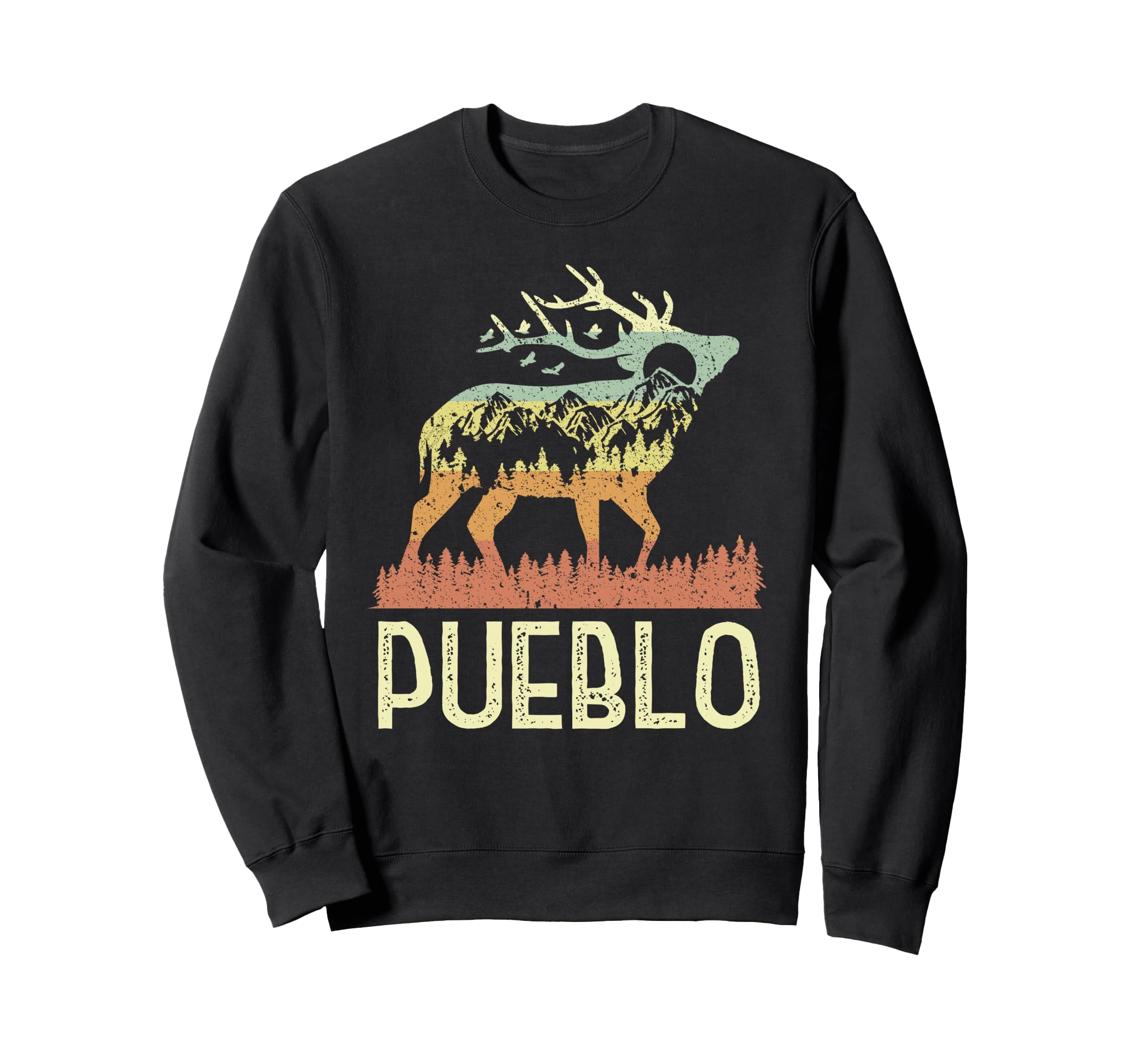 Pueblo 70S 80S Nature Sweatshirt - Minimalist Print for Adults - T-Shirt, Sweatshirt, Hoodie