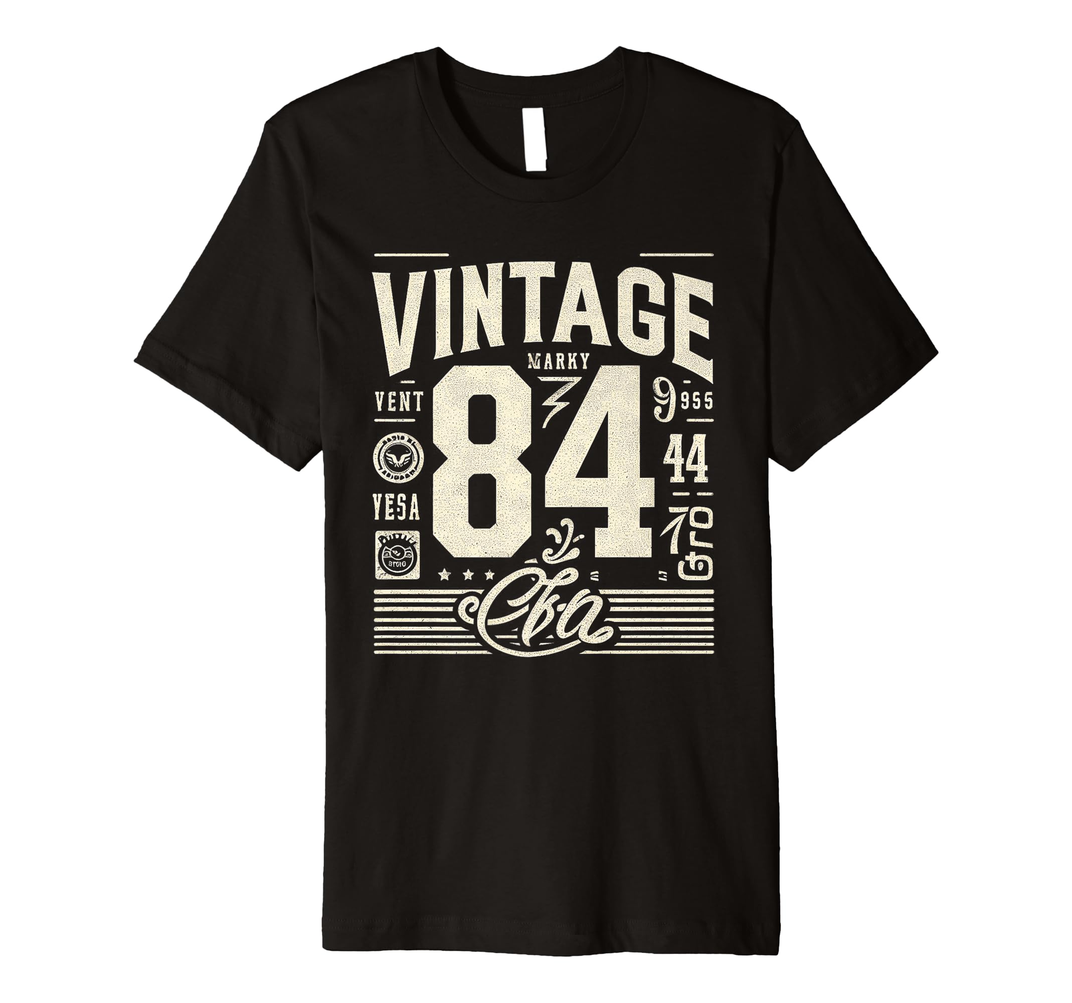 1984 Birthday 84 Born 1984 Typography T-Shirt - Custom Art Print Men Women - T-Shirt, Sweatshirt, Hoodie