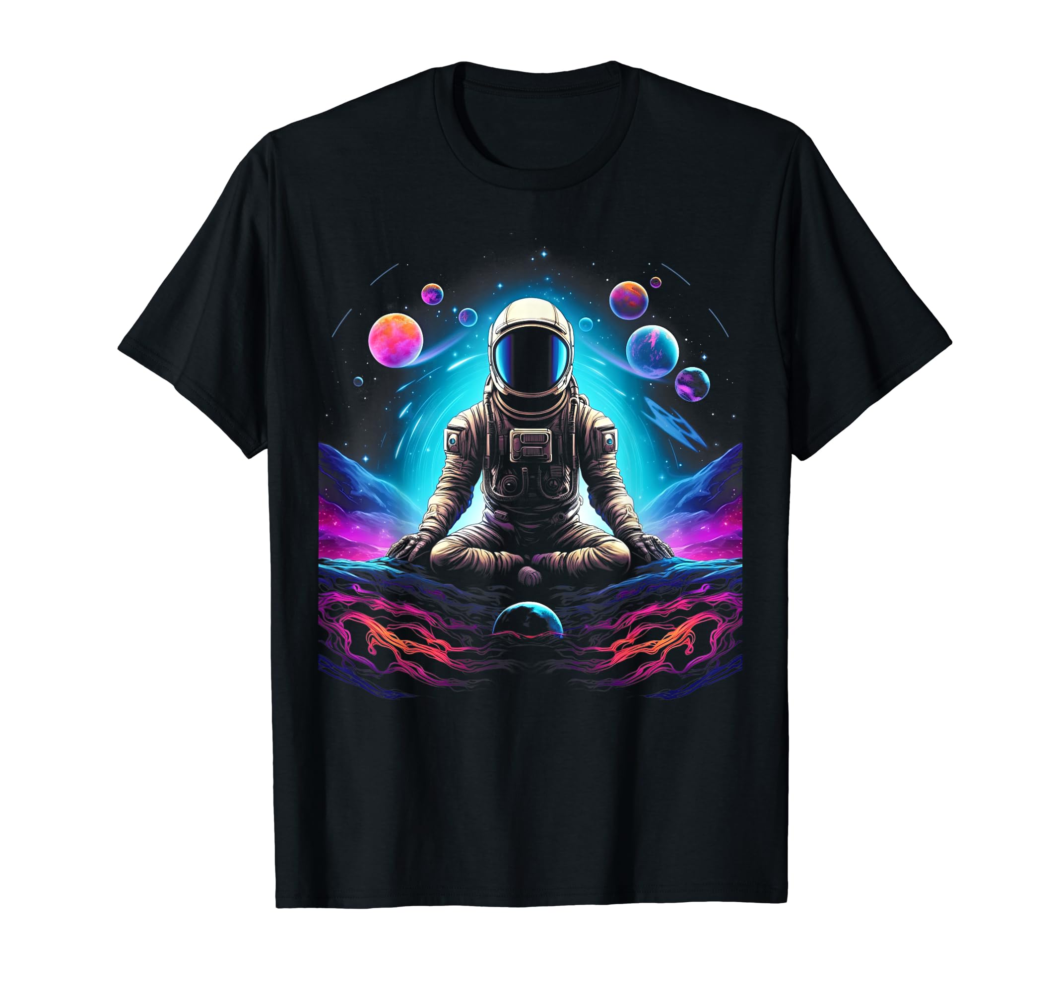 Synthwave Astronaut Cyberpunk 80S Sci Fi 38 T-Shirt - Graphic Print Unisex - T-Shirt, Sweatshirt, Hoodie