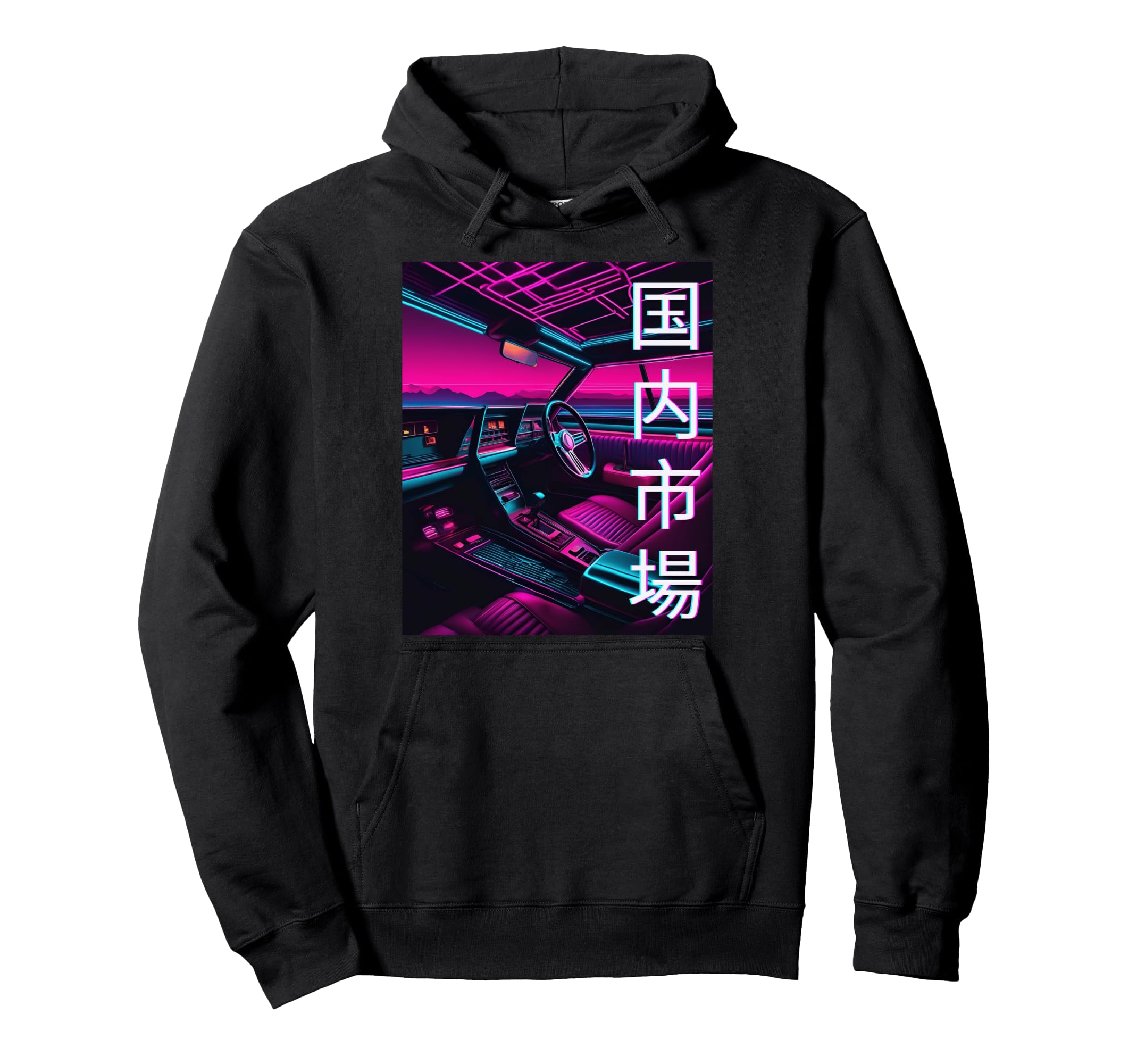 Jdm Race Car 80S And 90S Synthwave Hoodie - Graphic Print Men Women - T-Shirt, Sweatshirt, Hoodie