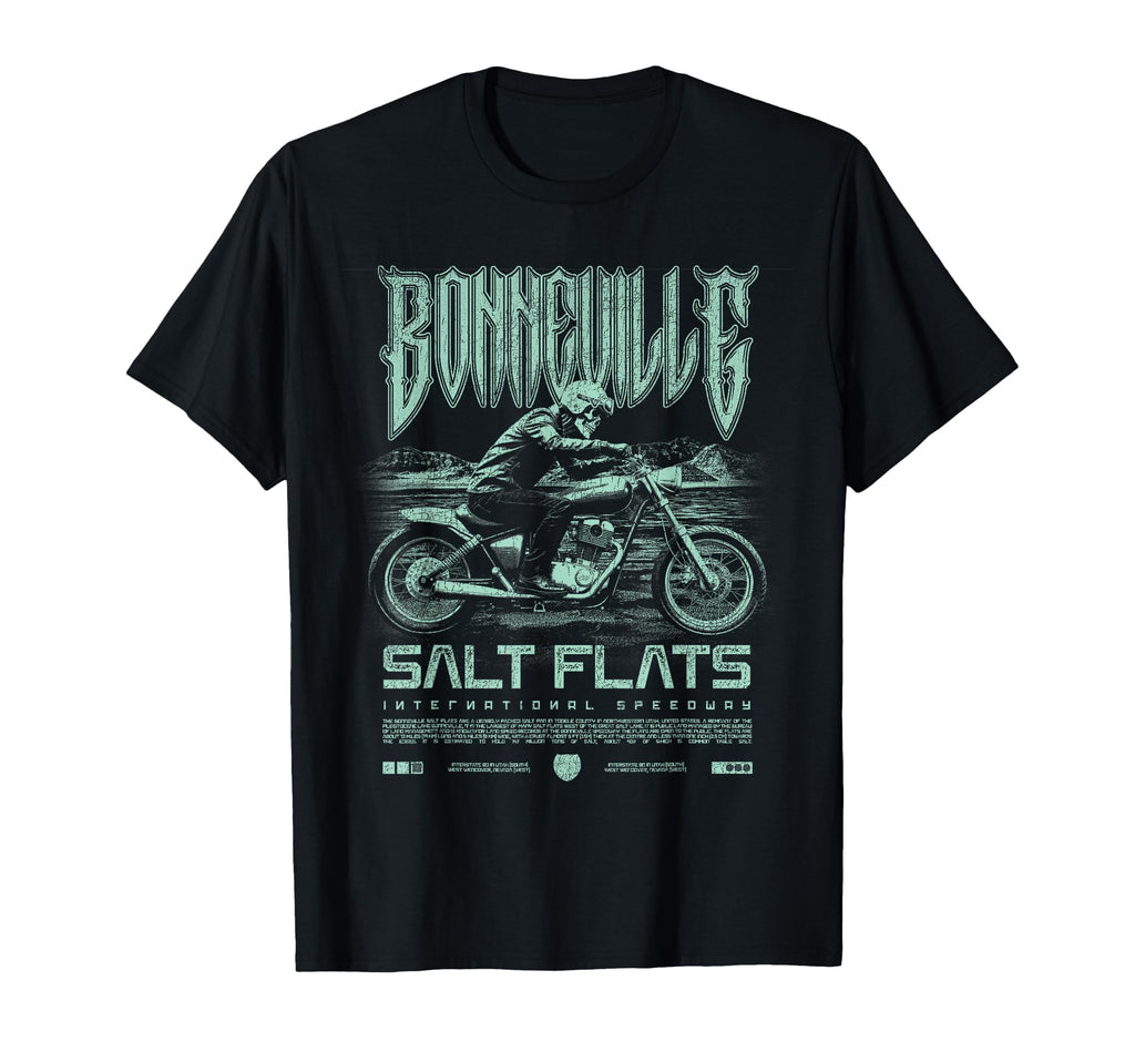 Bonneville Salt Flats Motorcycle T-Shirt - Unique Graphic for Adults - T-Shirt, Sweatshirt, Hoodie