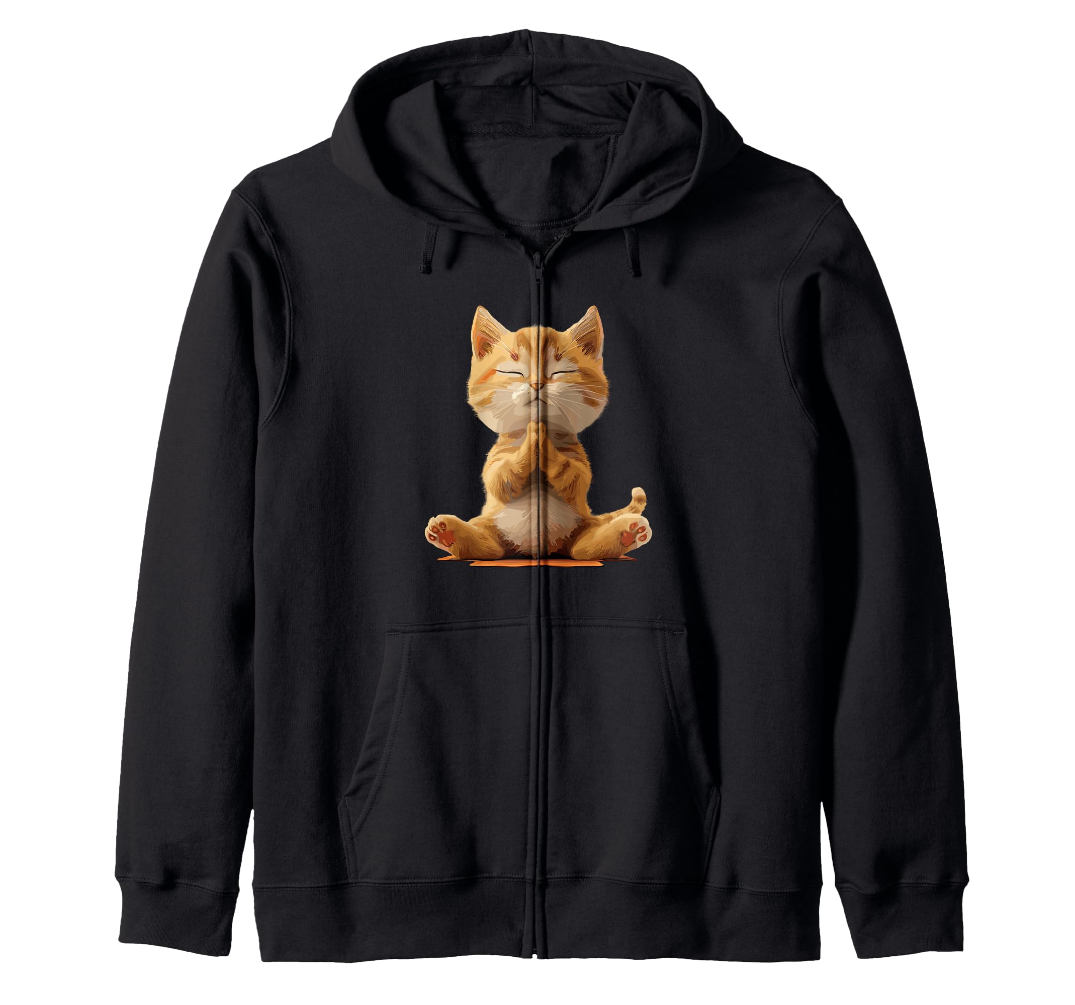 Calm Meditation Cat Zen Mindfulness Sweatshirt - Custom Art Print Men Women - T-Shirt, Sweatshirt, Hoodie