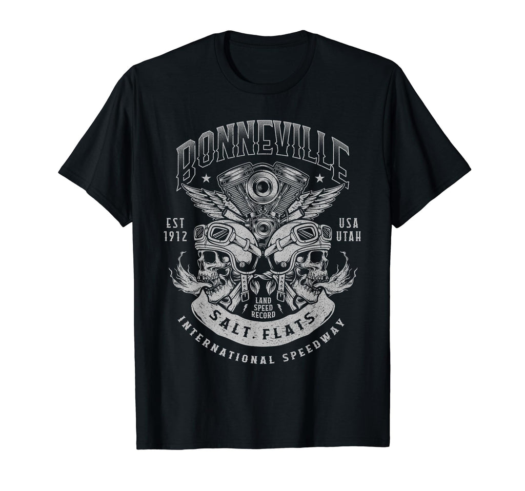 Bonneville Salt Flats Motorcycle T-Shirt - Custom Art Print Men Women - T-Shirt, Sweatshirt, Hoodie