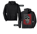 Patriotic Distressed American Flag Biker Hoodie - Unique Graphic Unisex - T-Shirt, Sweatshirt, Hoodie