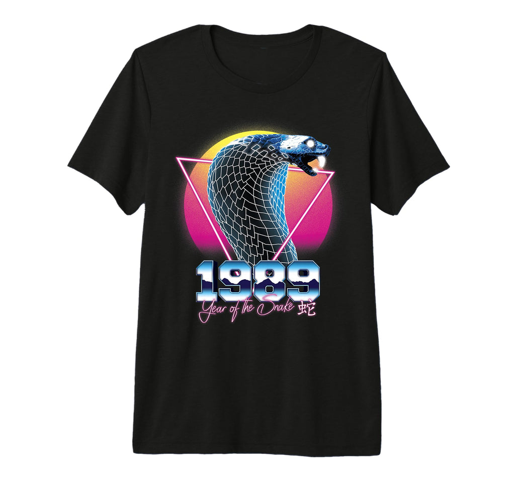 1989 Year Snake 80S Chinese Zodiac T-Shirt - Graphic Print for Adults - T-Shirt, Sweatshirt, Hoodie