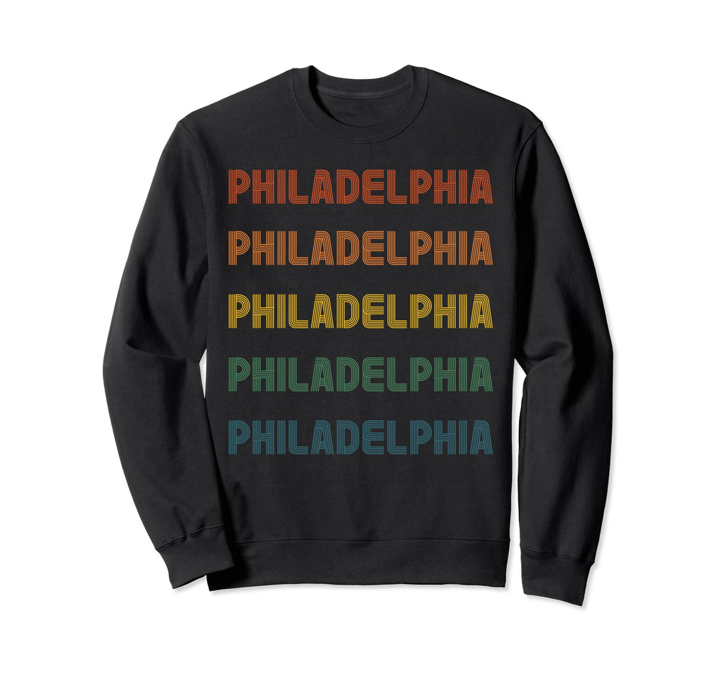 Philadelphia Typography Usa City Sweatshirt - Fun Novelty Design Men Women - T-Shirt, Sweatshirt, Hoodie