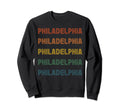 Philadelphia Typography Usa City Sweatshirt - Fun Novelty Design Men Women - T-Shirt, Sweatshirt, Hoodie