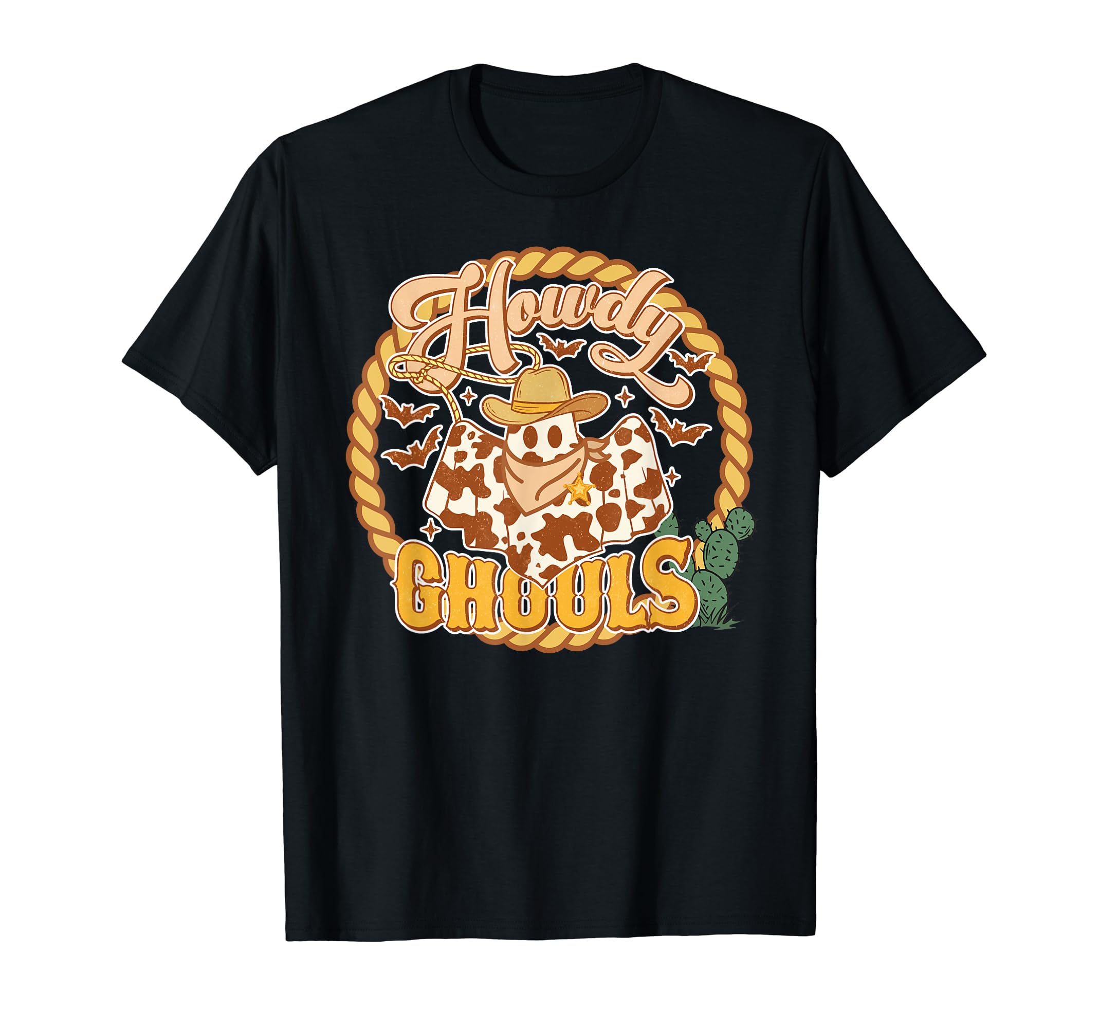 Howdy Ghouls Western Halloween Ghost T-Shirt - Trendy Graphic Unisex - T-Shirt, Sweatshirt, Hoodie
