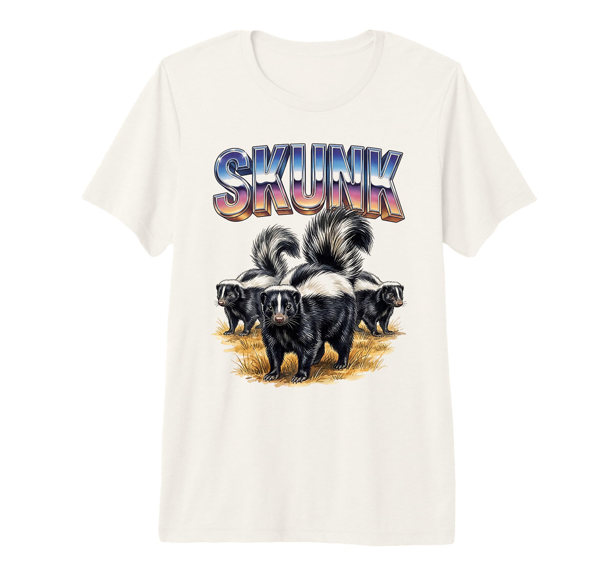 Skunk 70S 90S Skunk Animal Lover T-Shirt - Novelty Apparel for Adults - T-Shirt, Sweatshirt, Hoodie