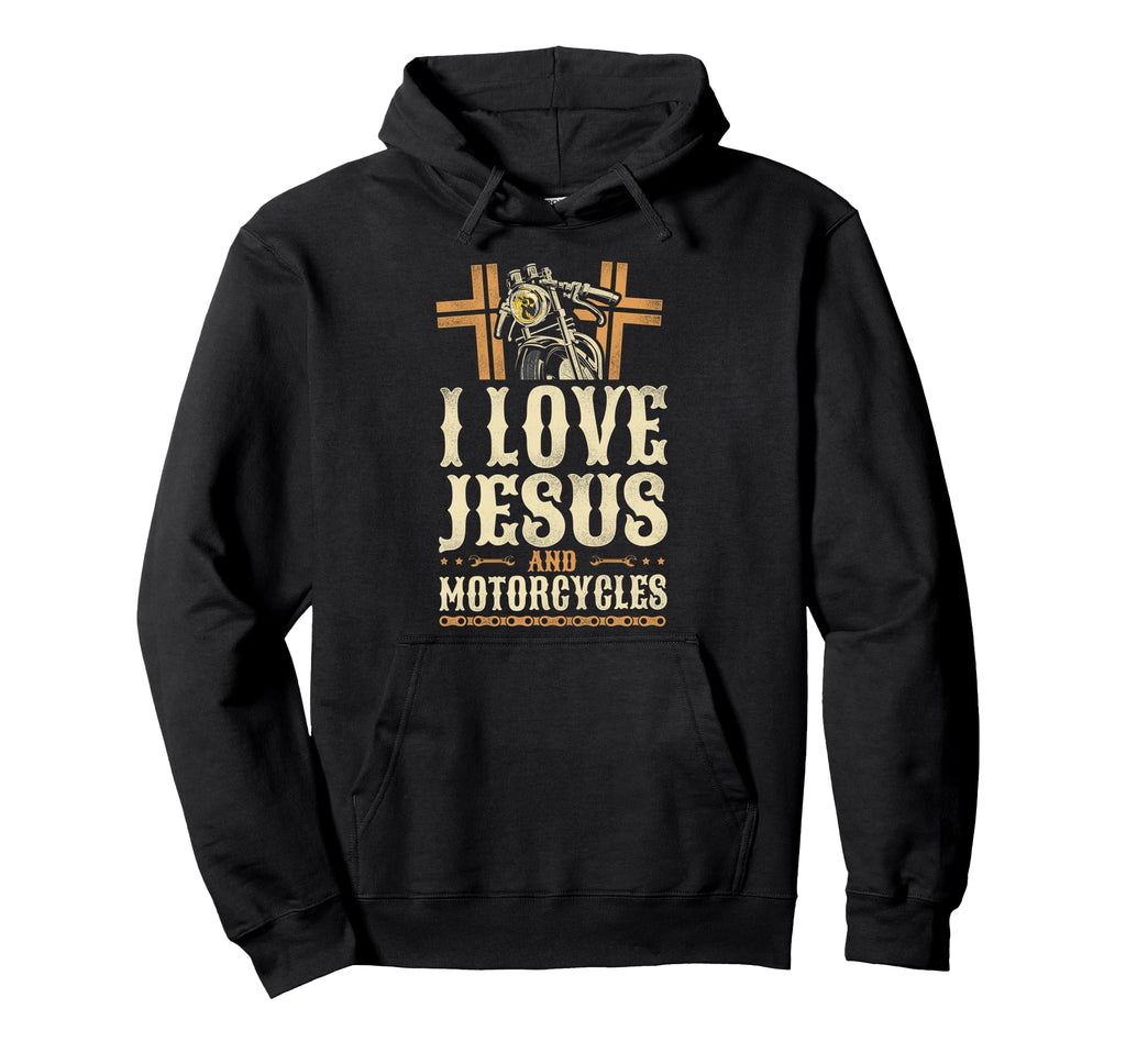 Motorcycle Biker Jesus Faith Hoodie - Casual Everyday Wear for Adults - T-Shirt, Sweatshirt, Hoodie