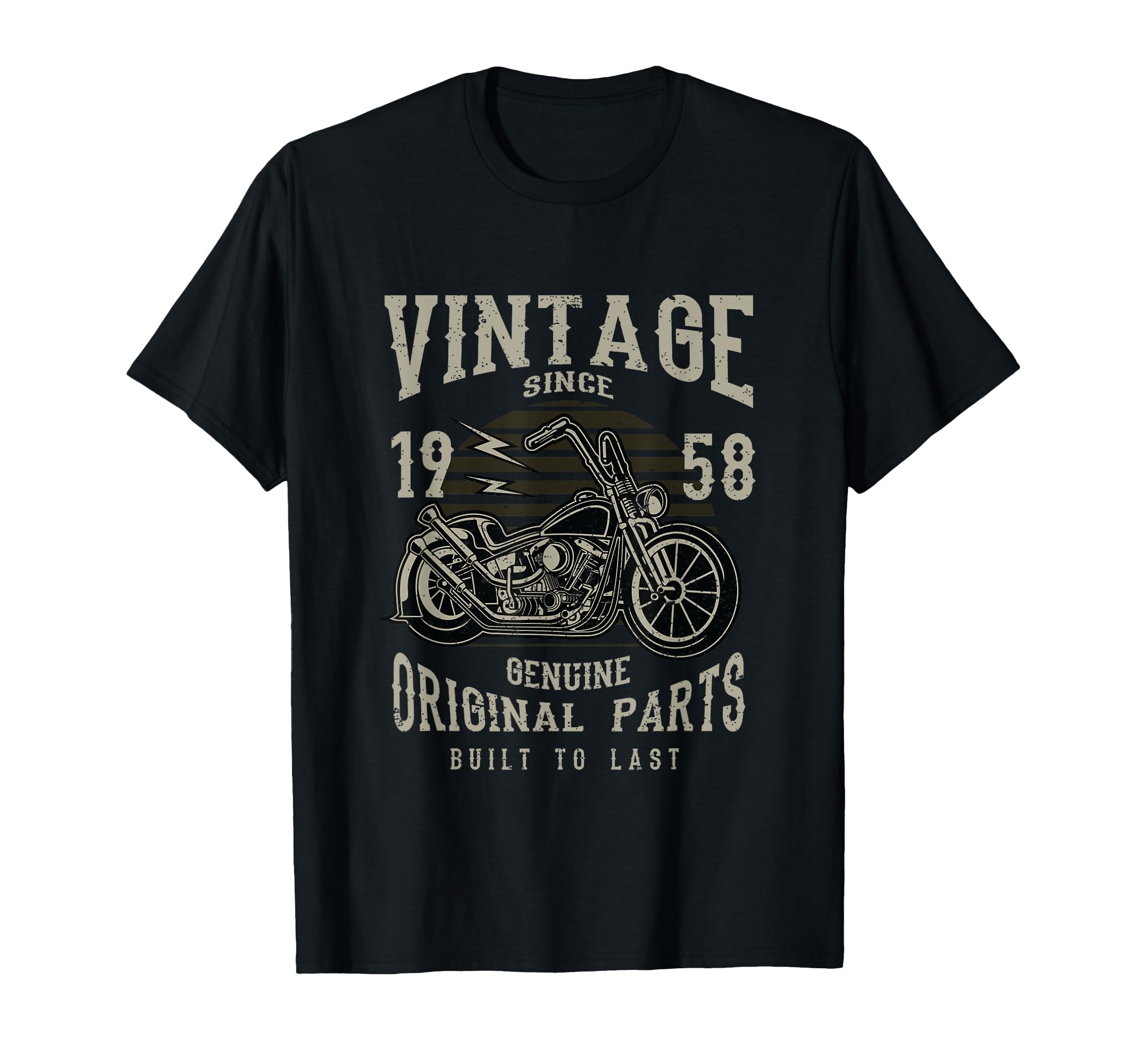 60Th Birthday 1958 Motorcycle Chopper T-Shirt - Aesthetic Graphic Men Women - T-Shirt, Sweatshirt, Hoodie