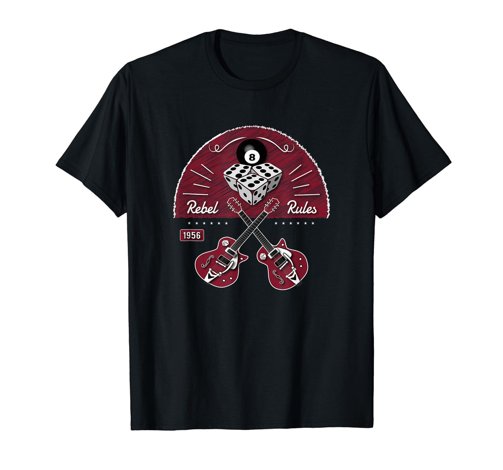 Rock Rockabilly 1950S Crossed T-Shirt - Casual Everyday Wear Men Women - T-Shirt, Sweatshirt, Hoodie