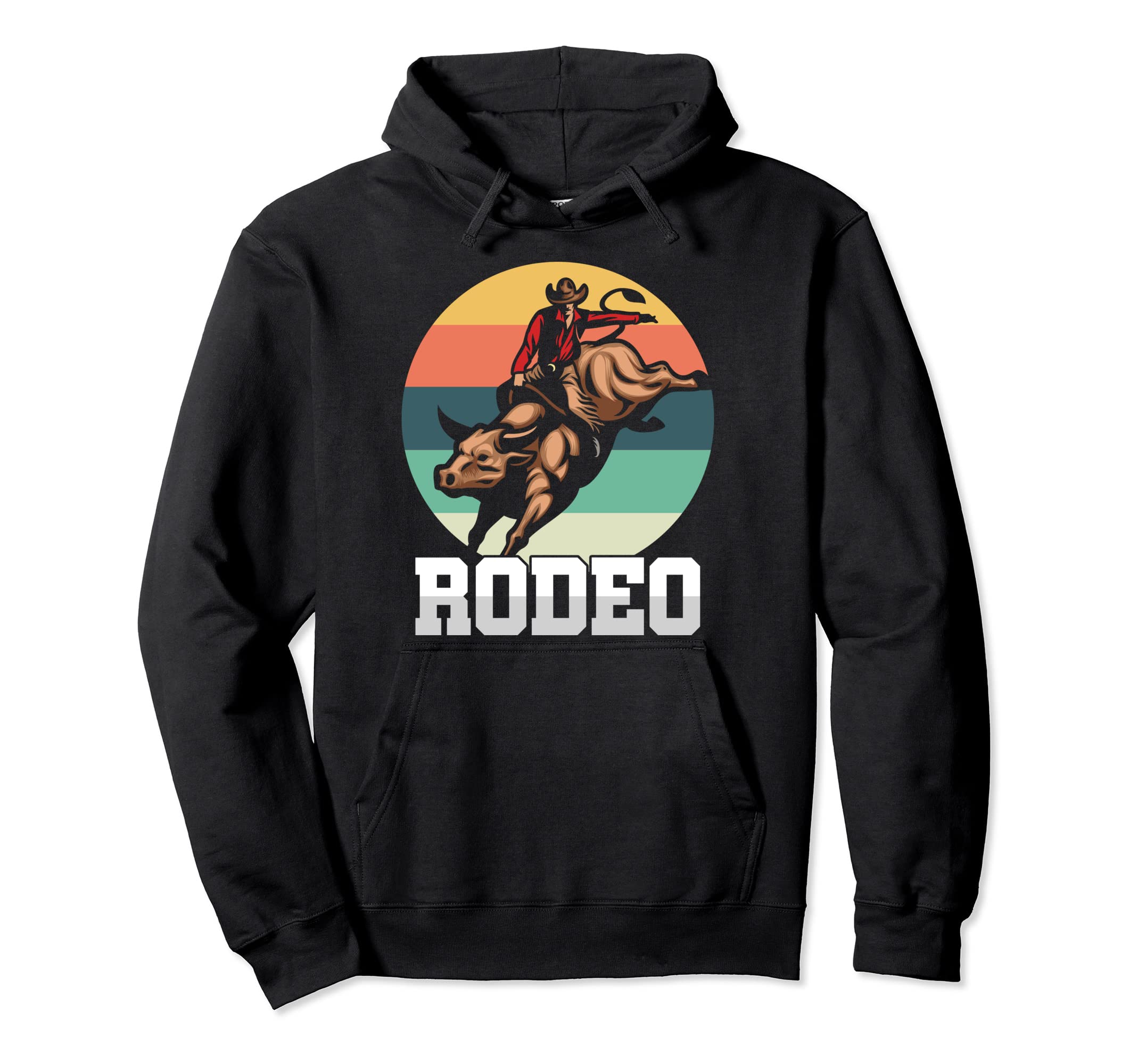 Rodeo Cowboy Bull Rider Western Country Hoodie - Graphic Print Men Women - T-Shirt, Sweatshirt, Hoodie