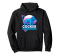 Cocker Spaniel Synthwave Aesthetic Dog Hoodie - Streetwear Style Men Women - T-Shirt, Sweatshirt, Hoodie