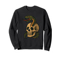 Tattoo Skull Snake Traditional Flash Sweatshirt - Minimalist Print Unisex - T-Shirt, Sweatshirt, Hoodie