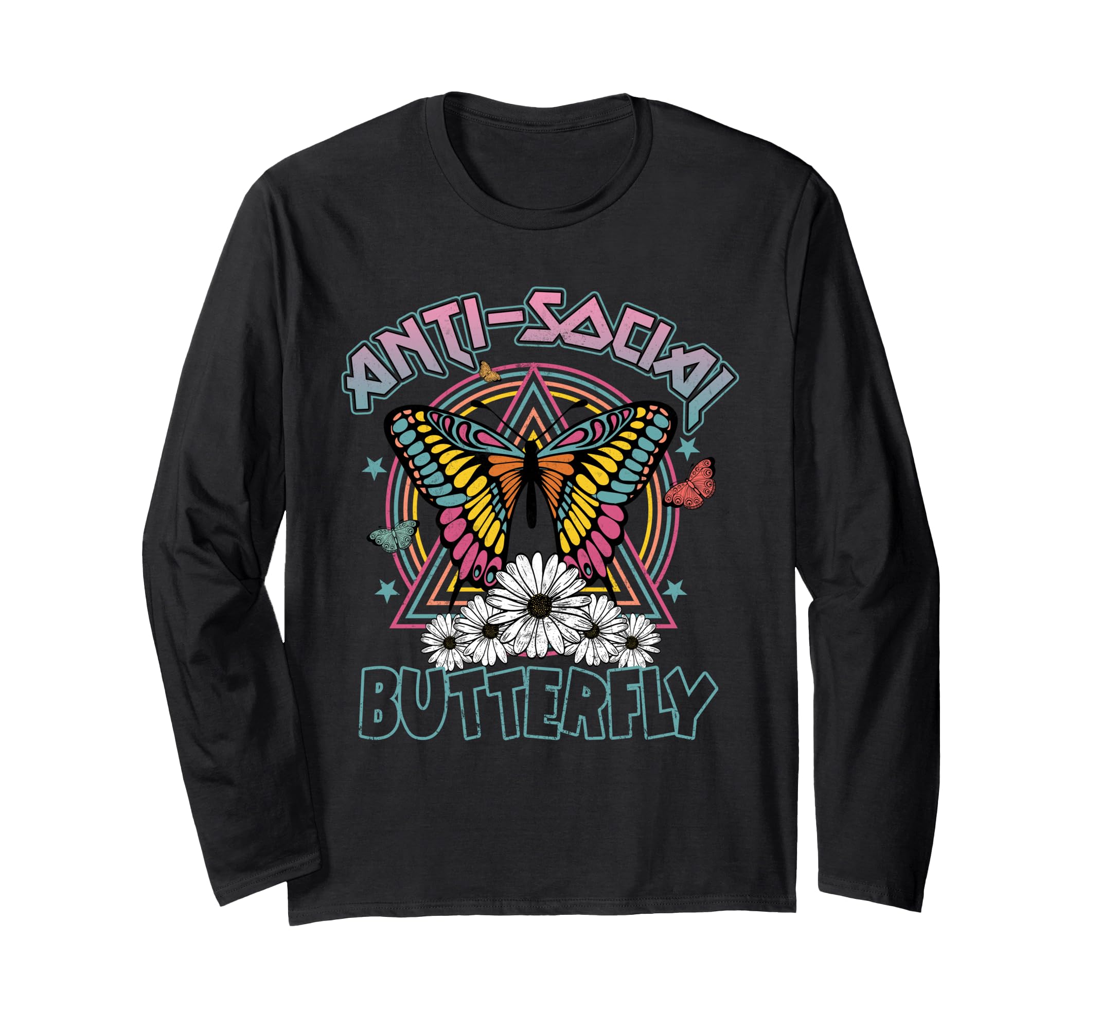 Anti Social Butterfly Fun Introverts T-Shirt - Minimalist Print Men Women - T-Shirt, Sweatshirt, Hoodie