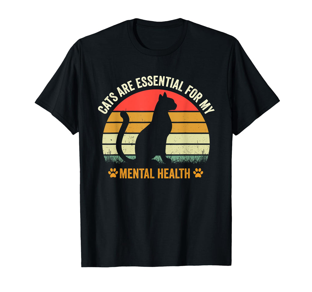Cats Are My Mental Health T-Shirt - Unique Graphic for Adults - T-Shirt, Sweatshirt, Hoodie