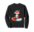 Meditation Fox Yoga Pose Relaxing Sweatshirt - Novelty Apparel Unisex - T-Shirt, Sweatshirt, Hoodie