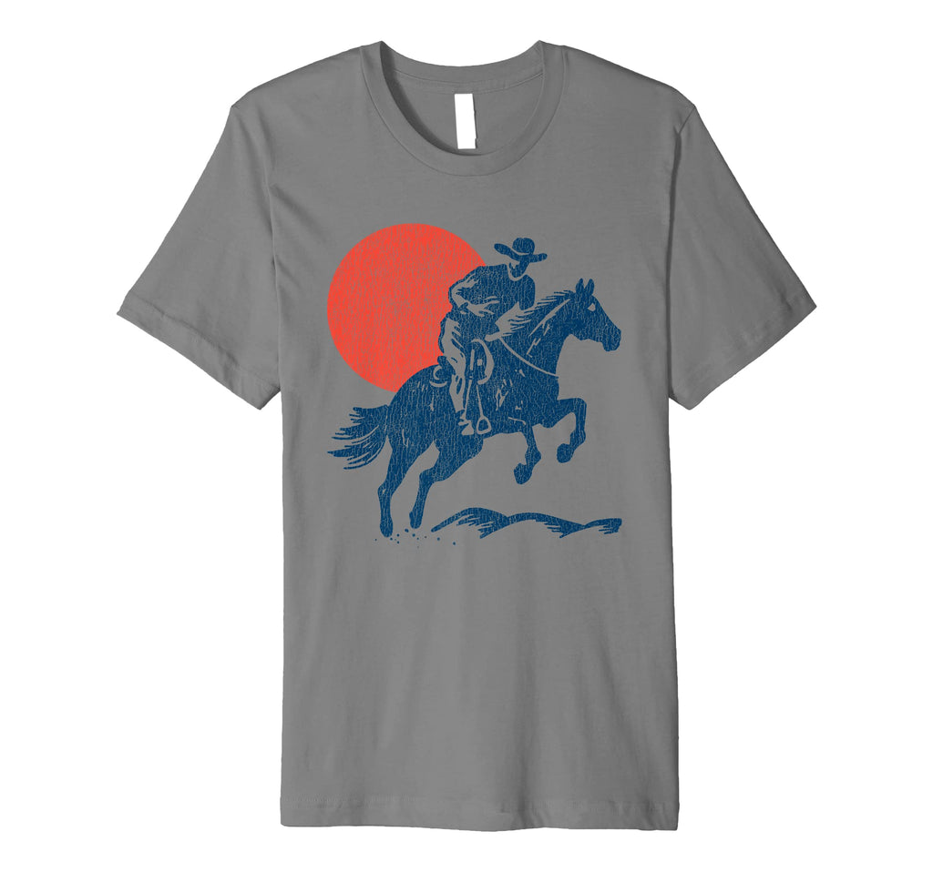 Distressed Western Cowboy Gunslinger T-Shirt - Graphic Print Men Women - T-Shirt, Sweatshirt, Hoodie