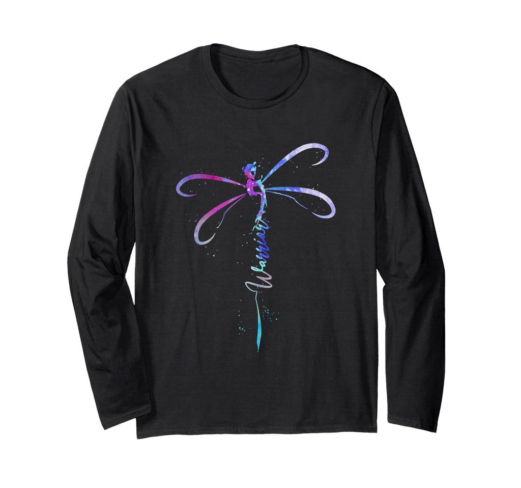 Dragonfly Warrior Semicolon Suicide T-Shirt - Trendy Graphic for Adults - T-Shirt, Sweatshirt, Hoodie