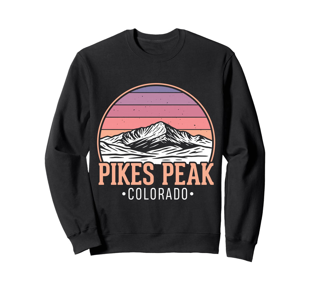 Pikes Peak Outdoo Art Mountain Sweatshirt - Minimalist Print Unisex - T-Shirt, Sweatshirt, Hoodie