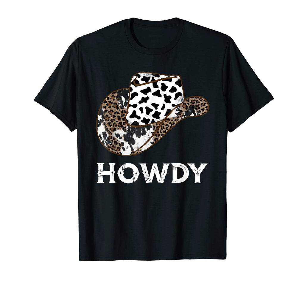 Howdy Rodeo Western Cow Leopard T-Shirt - Casual Everyday Wear for Adults - T-Shirt, Sweatshirt, Hoodie