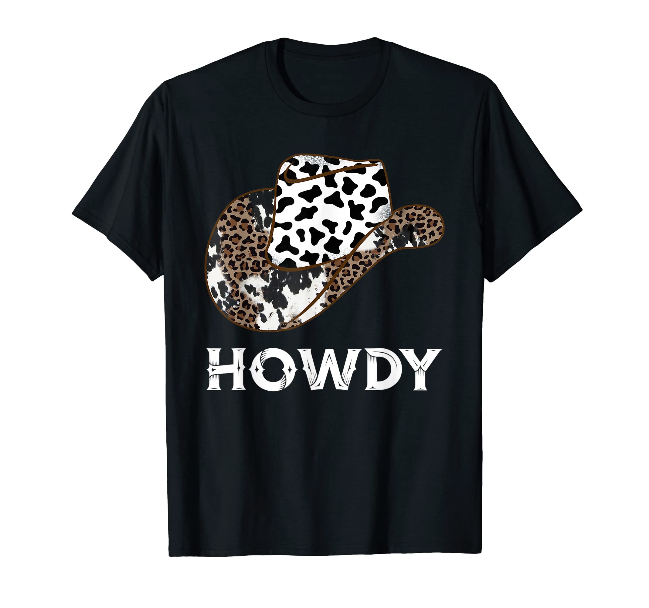 Howdy Rodeo Western Cow Leopard T-Shirt - Casual Everyday Wear for Adults - T-Shirt, Sweatshirt, Hoodie