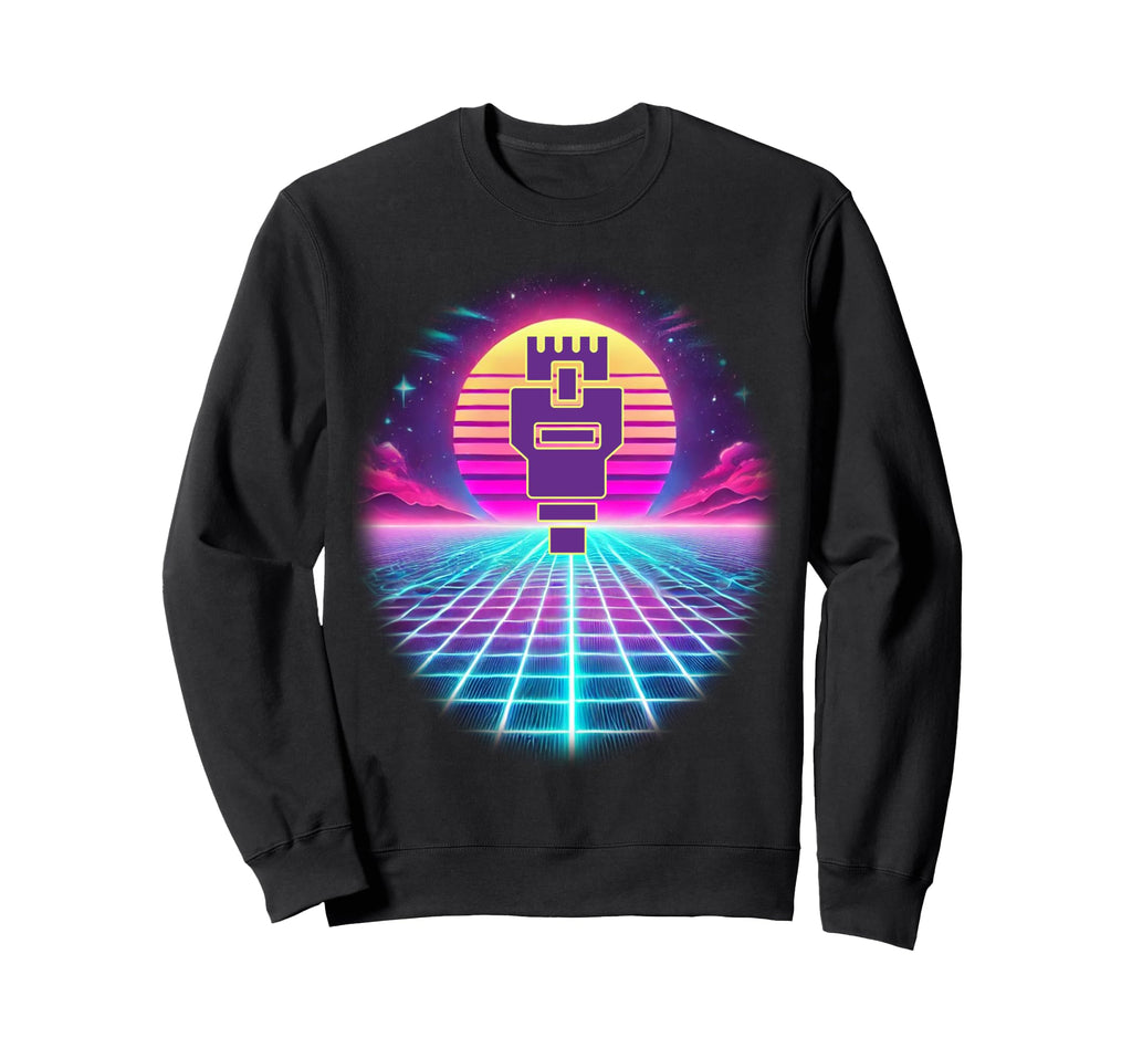 Synthwave Geek And Nerd Fusion Sweatshirt - Custom Art Print Men Women - T-Shirt, Sweatshirt, Hoodie