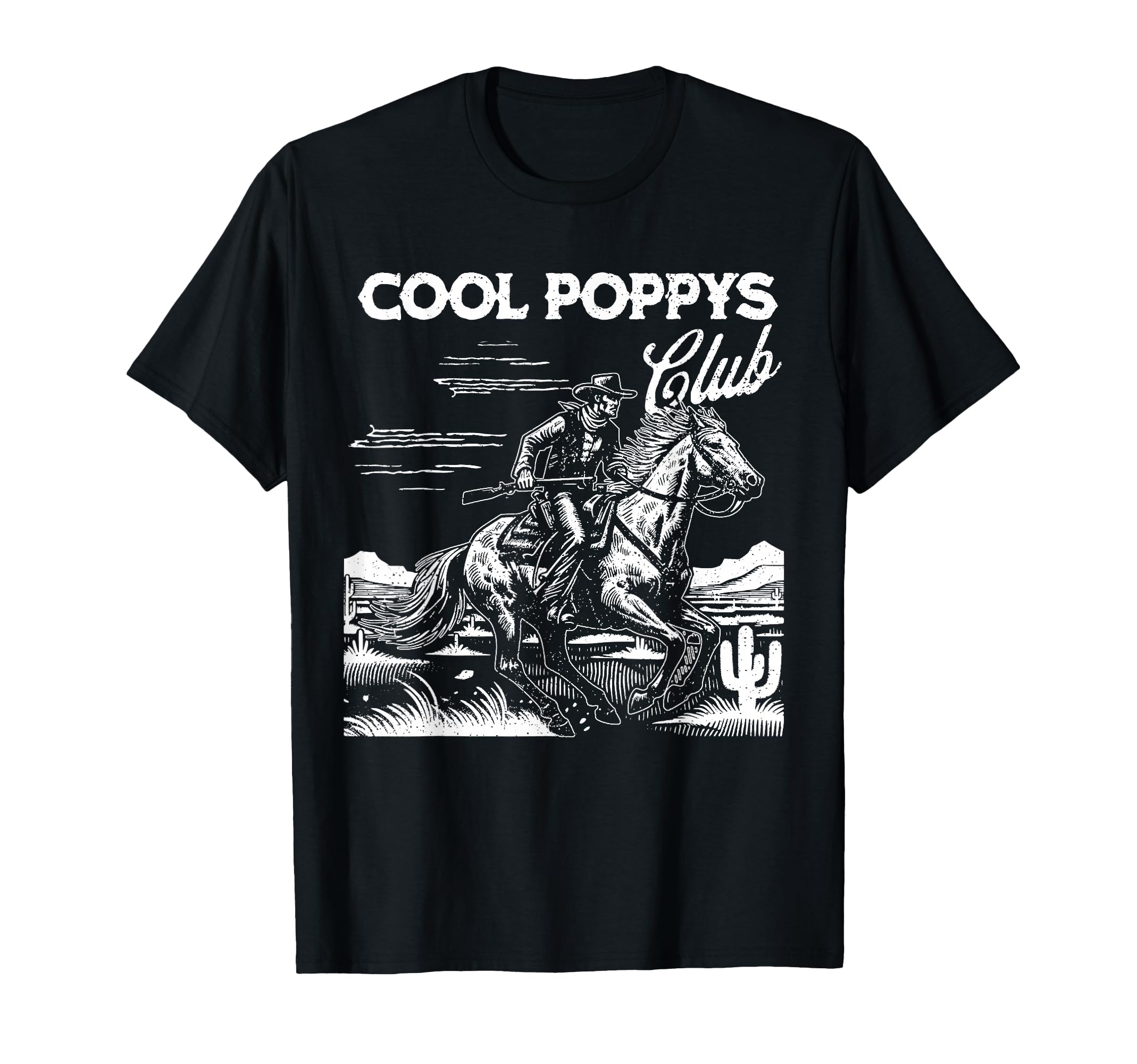 Poppys Club Western Cowboy Horse T-Shirt - Casual Everyday Wear for Adults - T-Shirt, Sweatshirt, Hoodie