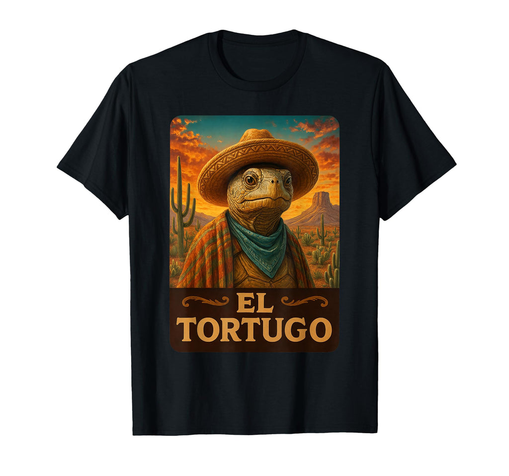 Tortoise El Tortugo Wild West Cowboy T-Shirt - Streetwear Style for Adults - T-Shirt, Sweatshirt, Hoodie