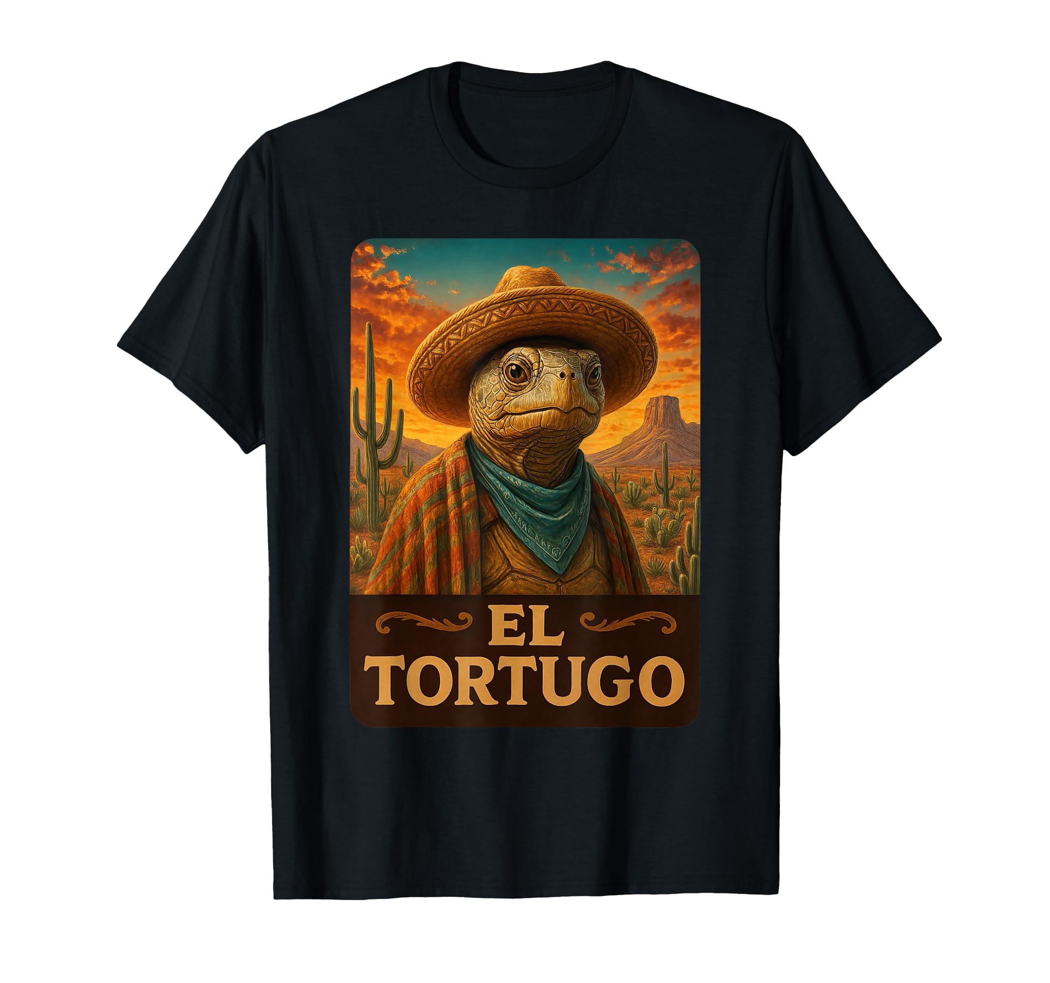 Tortoise El Tortugo Wild West Cowboy T-Shirt - Streetwear Style for Adults - T-Shirt, Sweatshirt, Hoodie