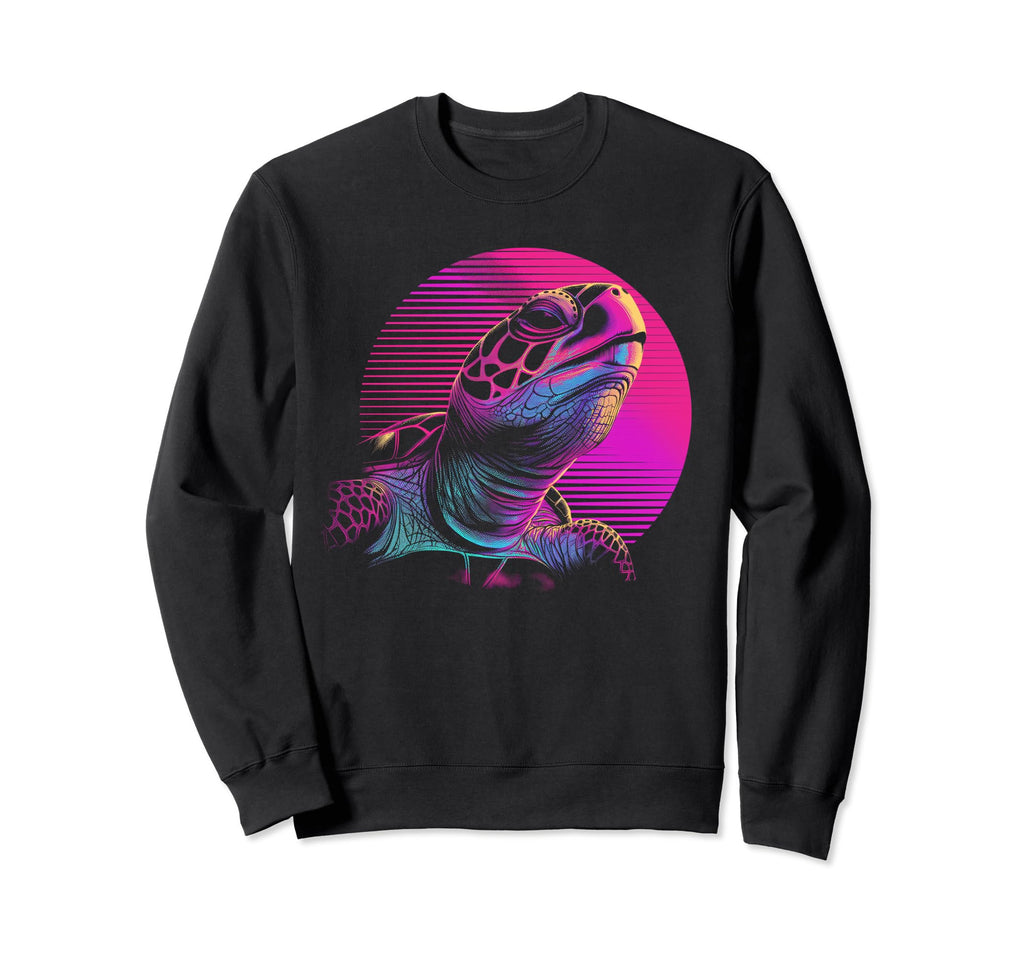 Turtle Vaporwave Aesthetic Synthwave Sweatshirt - Trendy Graphic Men Women - T-Shirt, Sweatshirt, Hoodie