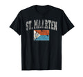 Faded St Maarten Flag T-Shirt - Custom Art Print for Adults - T-Shirt, Sweatshirt, Hoodie