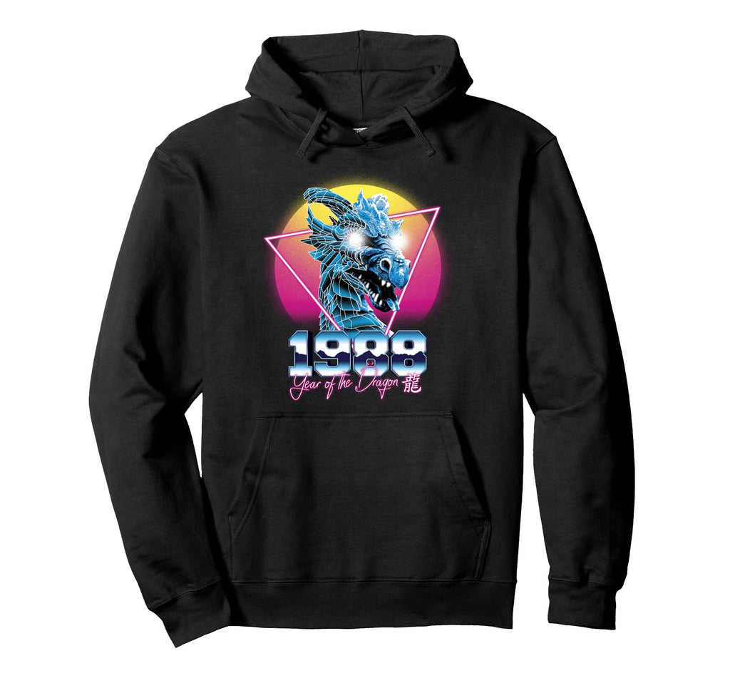 1988 Year Dragon 80S Chinese Zodiac Hoodie - Aesthetic Graphic for Adults - T-Shirt, Sweatshirt, Hoodie