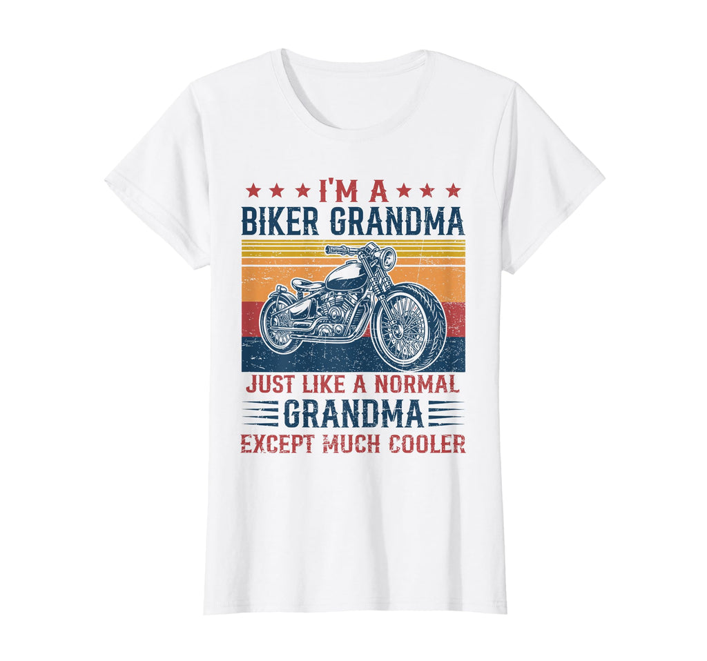 Womens Biker Grandma Is Much Cooler T-Shirt - Graphic Print for Adults - T-Shirt, Sweatshirt, Hoodie