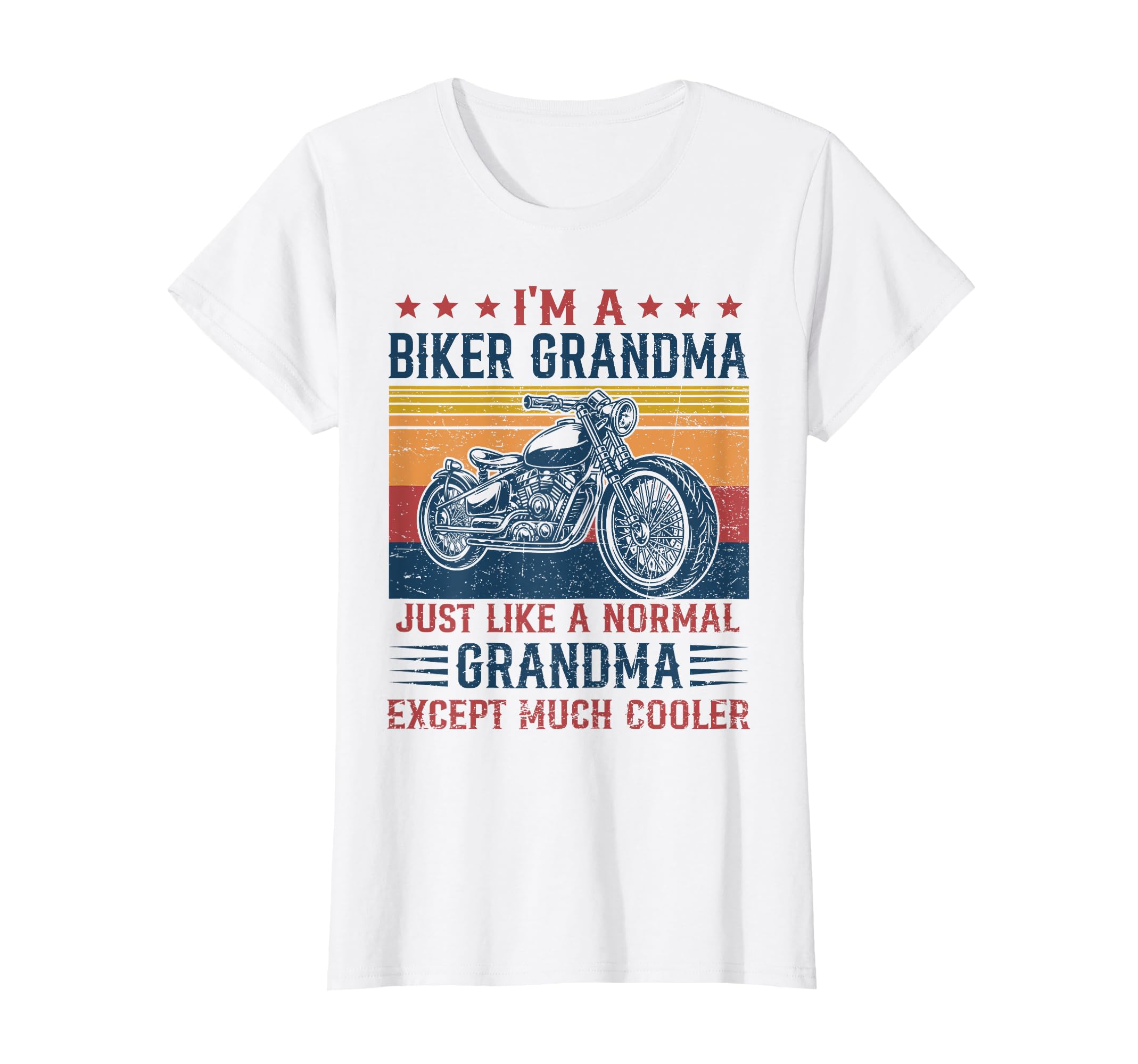 Womens Biker Grandma Is Much Cooler T-Shirt - Graphic Print for Adults - T-Shirt, Sweatshirt, Hoodie