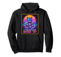 Cyberpunk Arcade Cat Synthwave Gamer Hoodie - Streetwear Style Men Women - T-Shirt, Sweatshirt, Hoodie