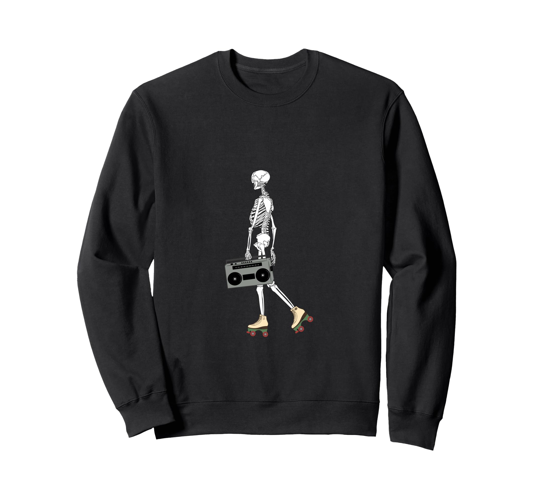 Roller Skating Halloween Skeleton Sweatshirt - Fun Novelty Design Unisex - T-Shirt, Sweatshirt, Hoodie