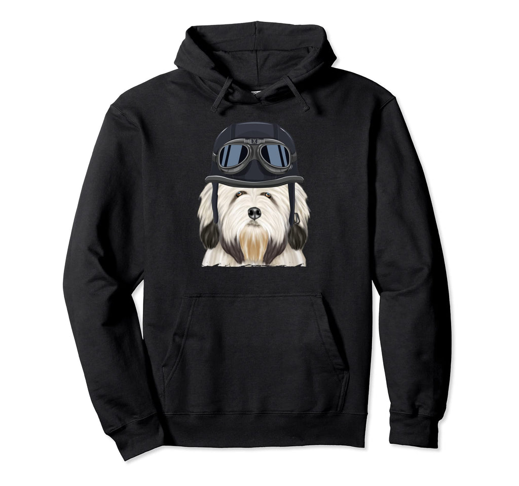 Funny Motorcycle Helmet Lowchen Hoodie - Casual Everyday Wear Unisex - T-Shirt, Sweatshirt, Hoodie