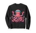 Meditation Octopus Yoga Pose Sweatshirt - Minimalist Print for Adults - T-Shirt, Sweatshirt, Hoodie