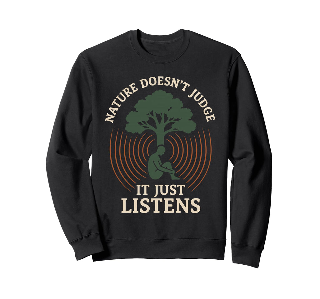 Forest Walk Overthinker Mental Sweatshirt - Unique Graphic for Adults - T-Shirt, Sweatshirt, Hoodie