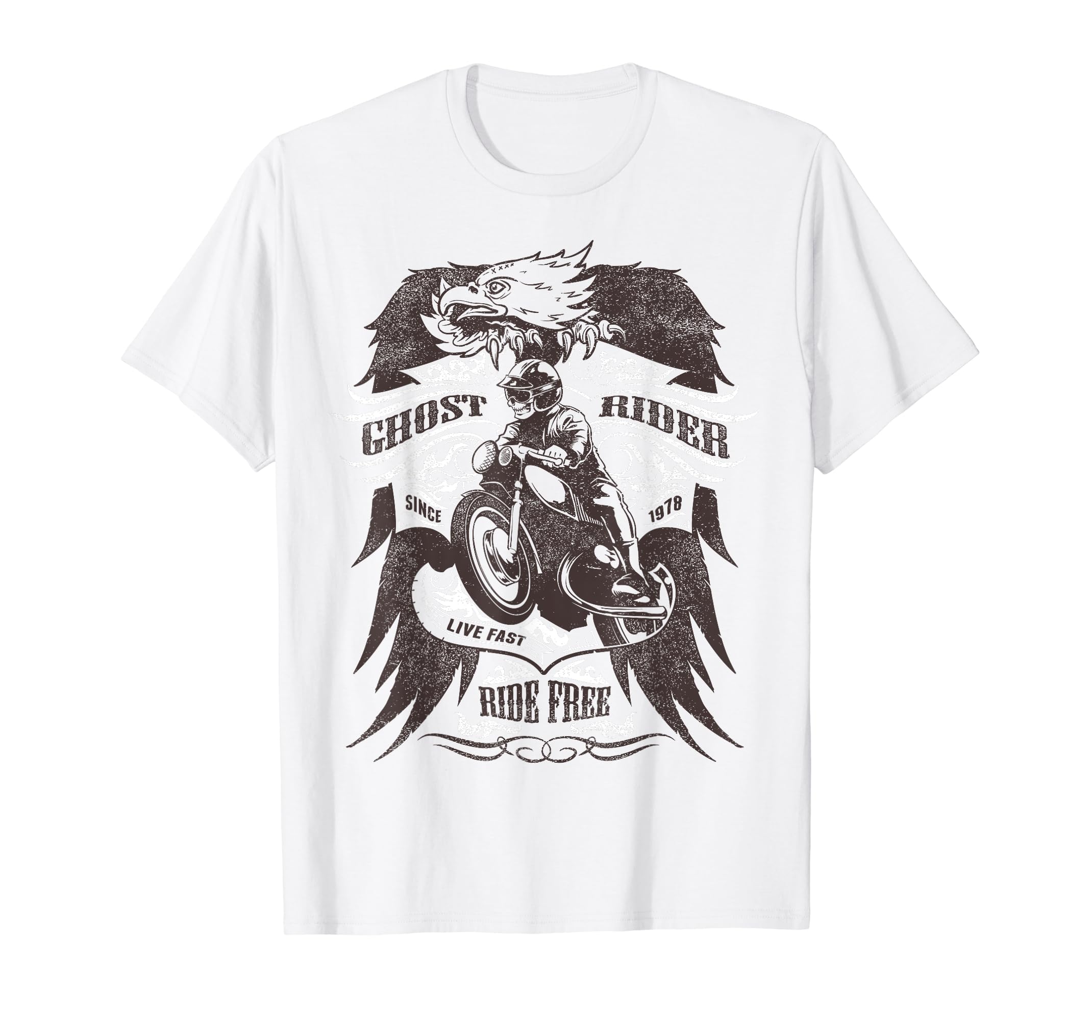 Ghost Rider Motorcycle Ride Free T-Shirt - Streetwear Style Unisex - T-Shirt, Sweatshirt, Hoodie