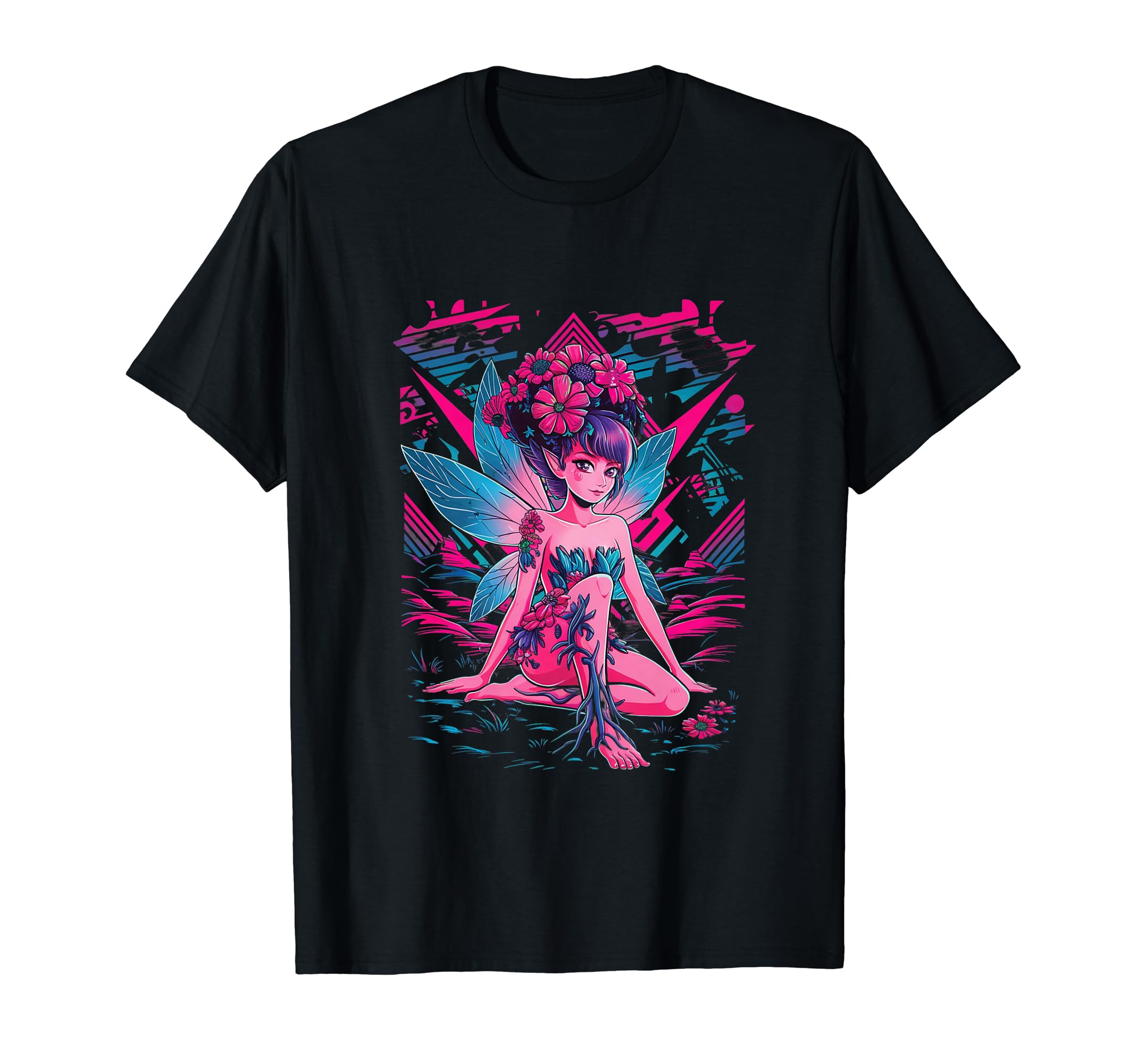 Retrowave 2 0 Fairy Vaporwave Outrun T-Shirt - Casual Everyday Wear Unisex - T-Shirt, Sweatshirt, Hoodie