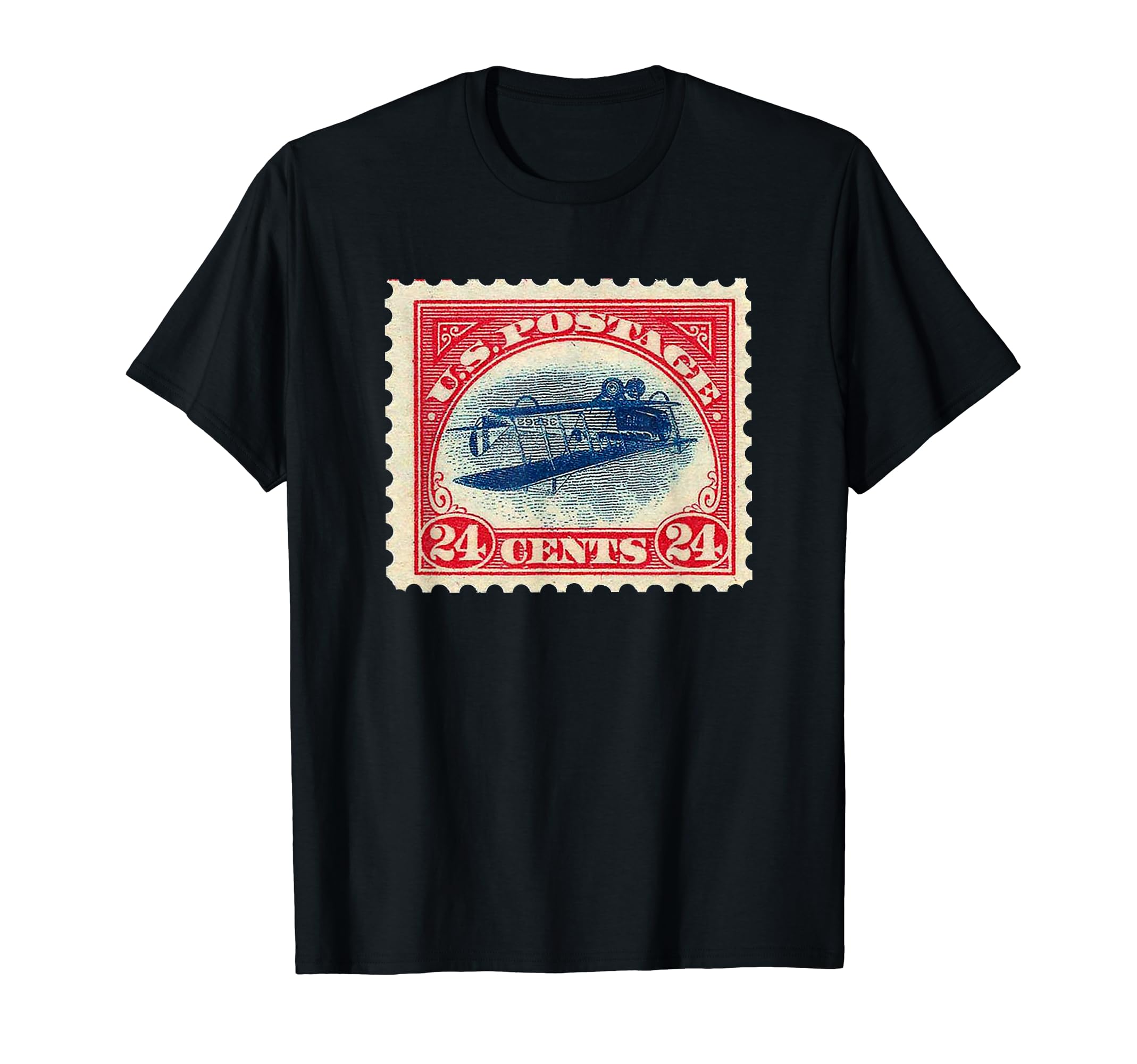 1900S Upside Down Jenny Postage Stamp T-Shirt - Minimalist Print Men Women - T-Shirt, Sweatshirt, Hoodie